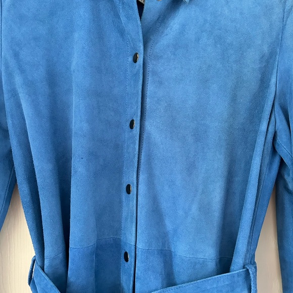 Iris And Ink Blue Suede Dress Size 8 - Picture 2 of 11